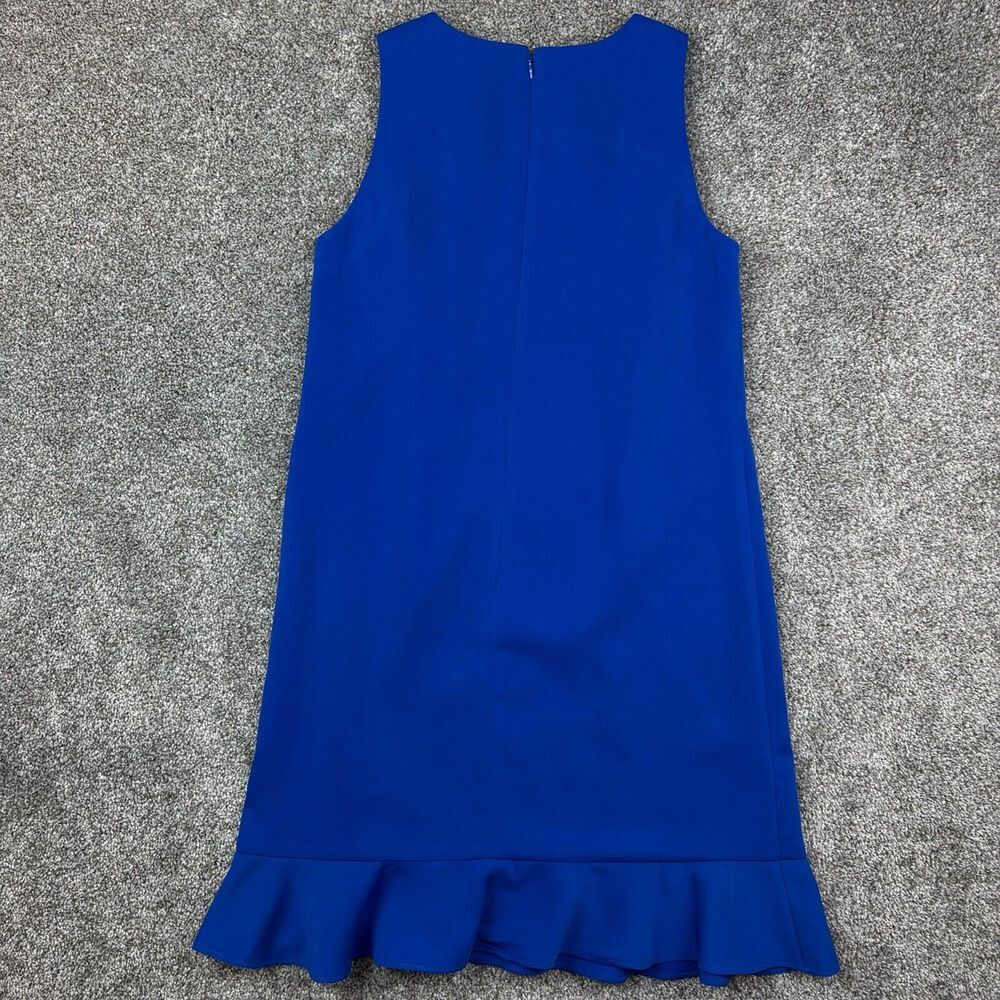 NEW Ann Taylor Factory Dress Women's 4 Cobalt Blue Midi Ruffled Hem Classy - Picture 7 of 8